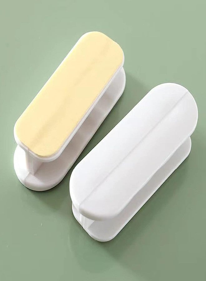 KPNG Self-Stick Instant Cabinet Drawer-Humanity Handle Helper Auxiliary for Cabinet Knobs Drawer Sliding Door-Wardrobe Self-Stick Push Pull Helper Stick-on Handles (White, Pack of - 2, Polished) - Image 4